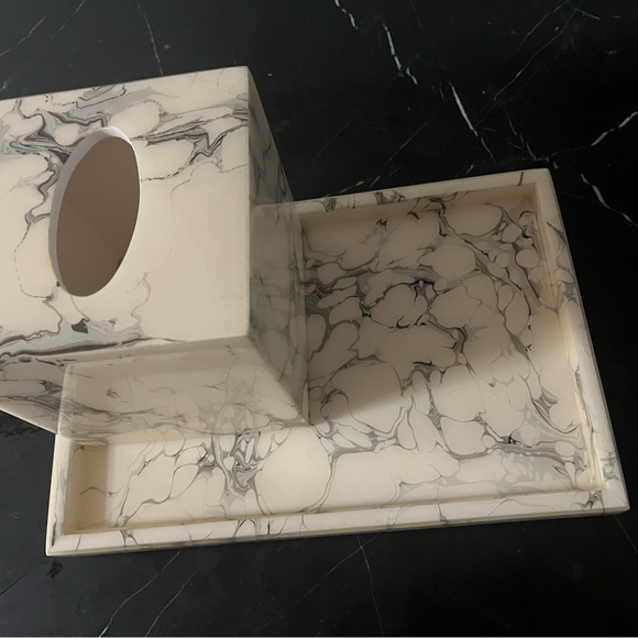 Homenature tissue box and vanity tray